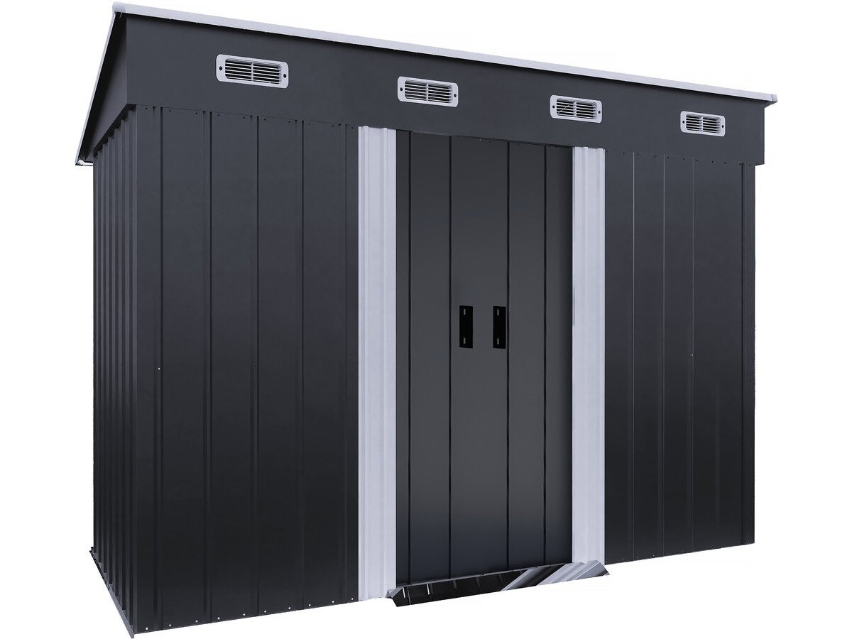 Jednospadowa metalowa szopa ogrodowa "Denver" - 3,28 m² - Szary