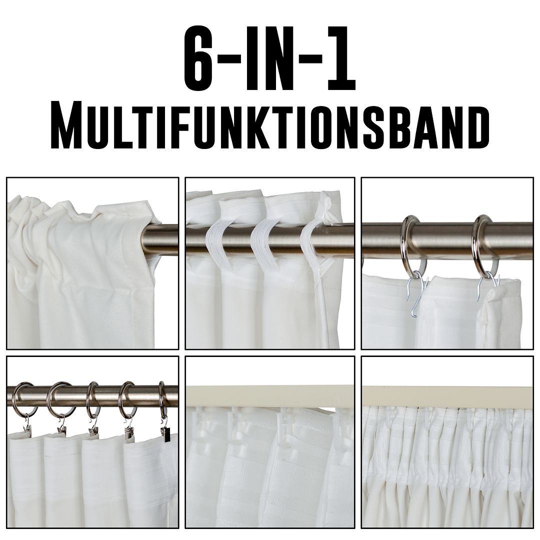 Extra Lungo Extra Wide lino Look Tende Crema 140*475 - 5