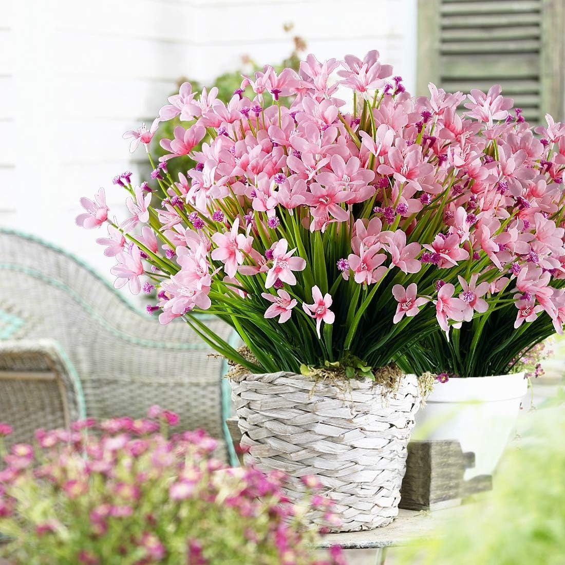 6 Sztuk Sztuczny Kwiat Storczyk Falenopsis 35cm Sztuczne Storczyki Falenopsis do Dekoracji (6 Sztuk)