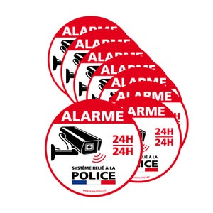 Autocollants Alarme Système électronique Logo 771 – Aspect Inox – Lot De 12 – Neuf