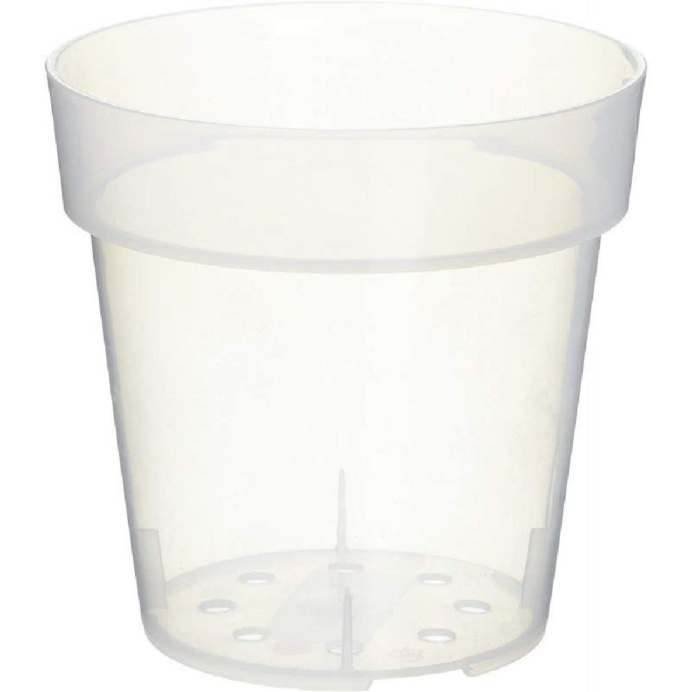 6 Vasi Trasparenti In Plastica Per Orchidee | Diametro 15 Cm E Altezza 14 Cm - Ideali Per Coltivazione - Foto 5