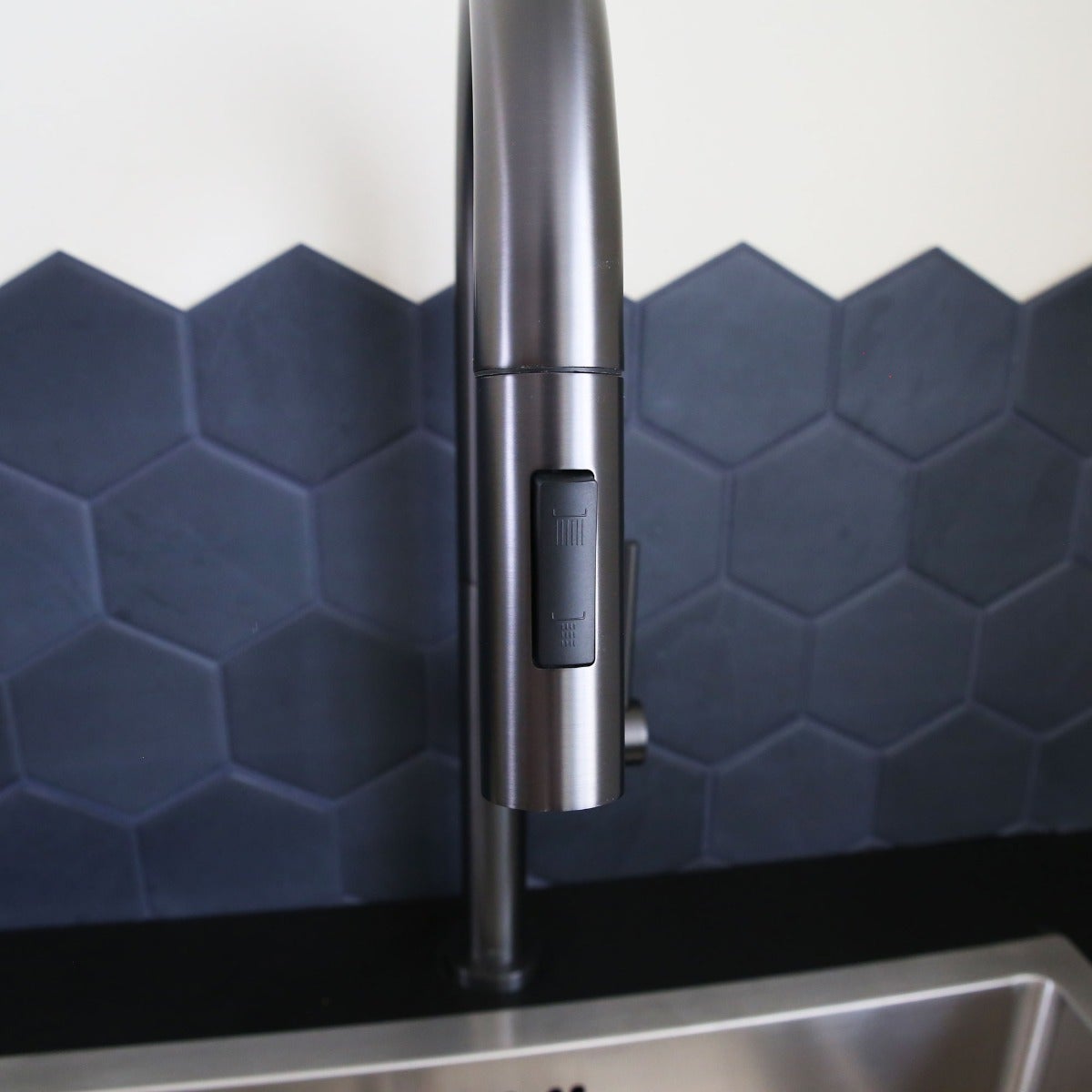 Portofino mitigeur évier à douchette extractible gris gun métal - 7