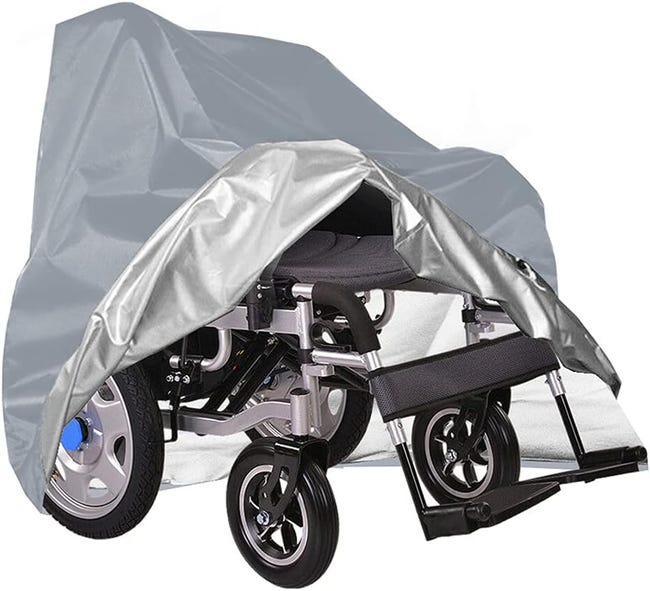 Pokrowiec na wózek inwalidzki, pokrowiec na wózek elektryczny, ochrona przeciwsłoneczna, wodoodporny, pyłoszczelny (115x75x130 cm) szary
