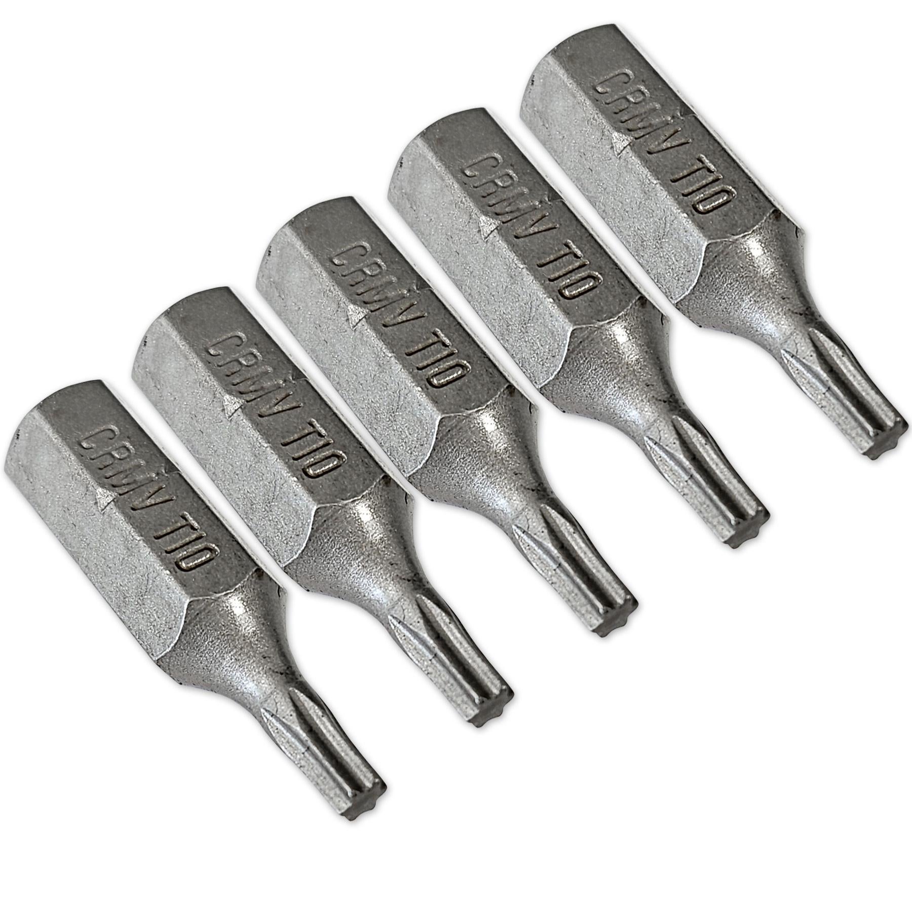 5 Embouts De Vissage Courts 25mm - Entraînement 6 Pans 1/4" - Pour Visseuse