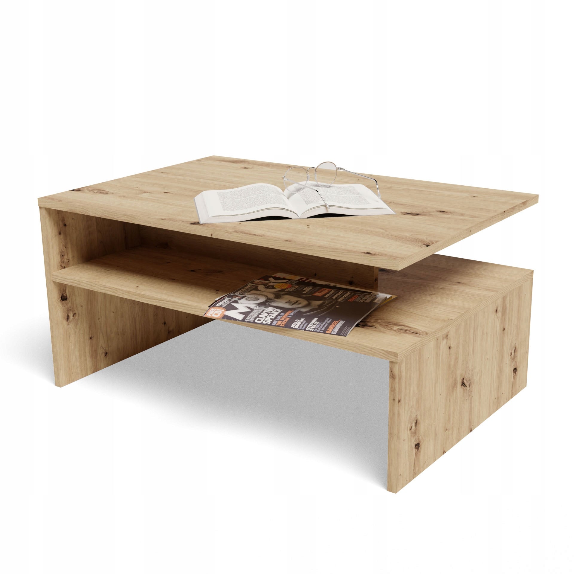 Ława stolik kawowy BOSTON EX3 artisan płyta 18mm z półką