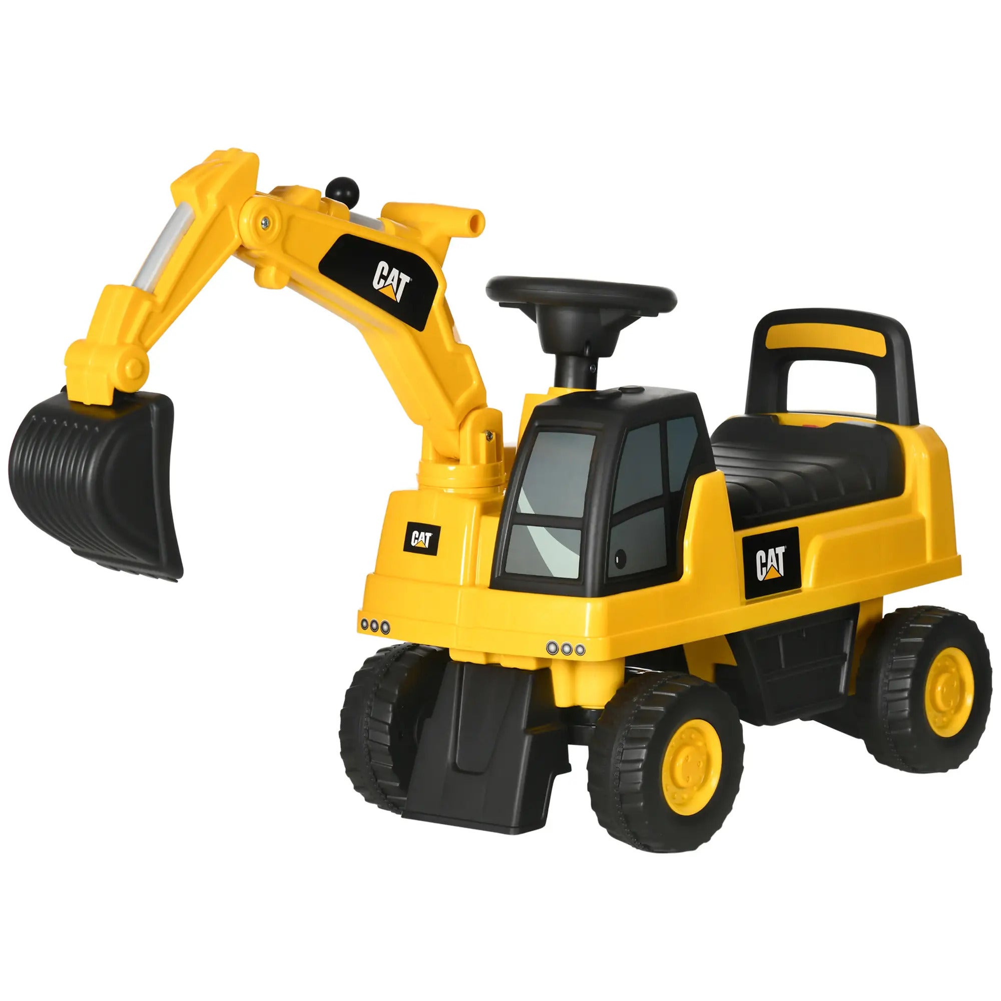 Pelleteuse électrique Pour Enfants, 12V 7Ah, Télécommande 2.4GHz, LED, Musique, Siège Large, Dès 3 Ans
