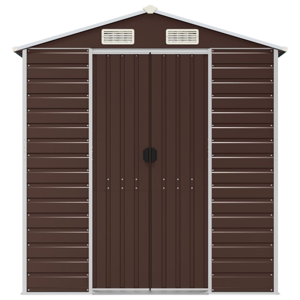 Maison Exclusive - Abri de jardin marron 191x895x198 cm acier galvanisé - 4