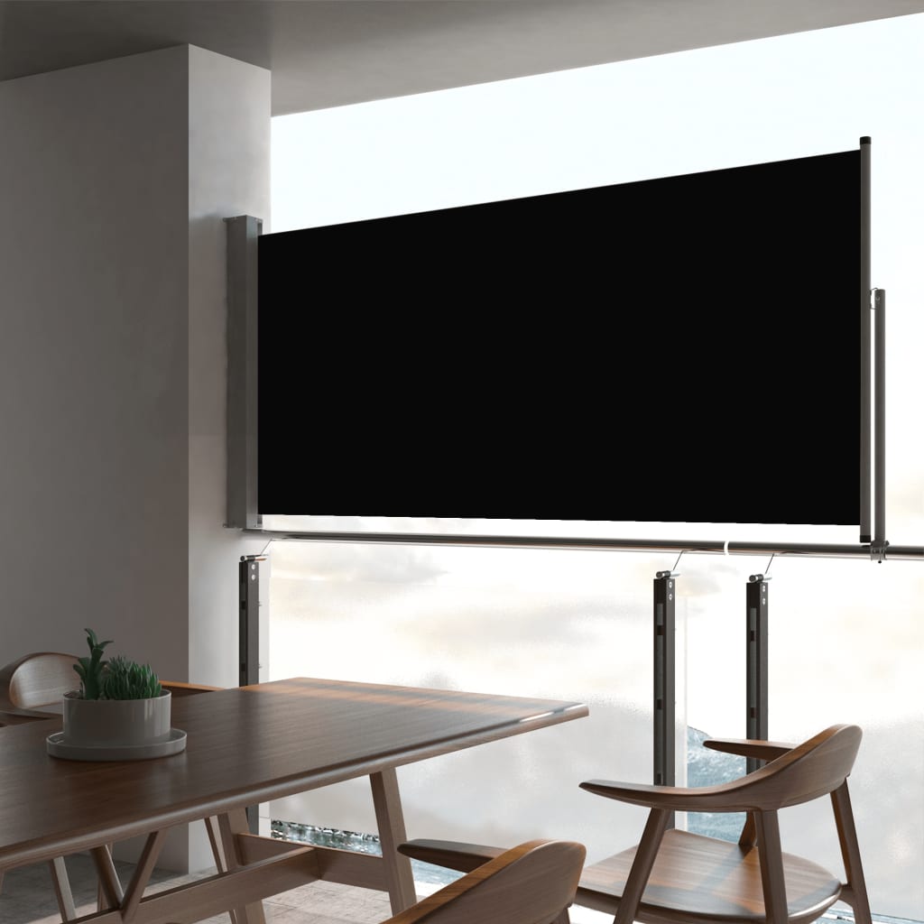 Maison exclusive - toldo lateral retráctil de jardín negro 60x300 cm