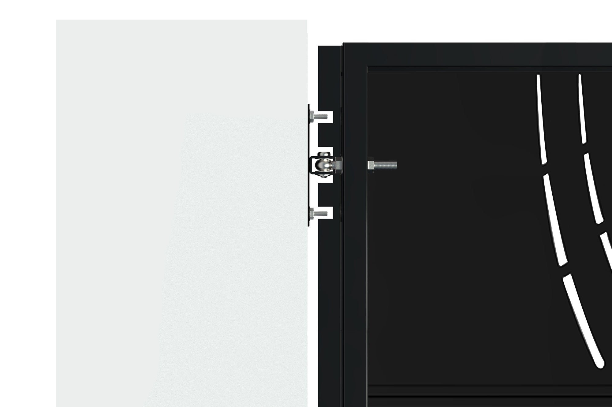 Portillon acier 1m NALI VELETA H.200cm Noir mat - 5