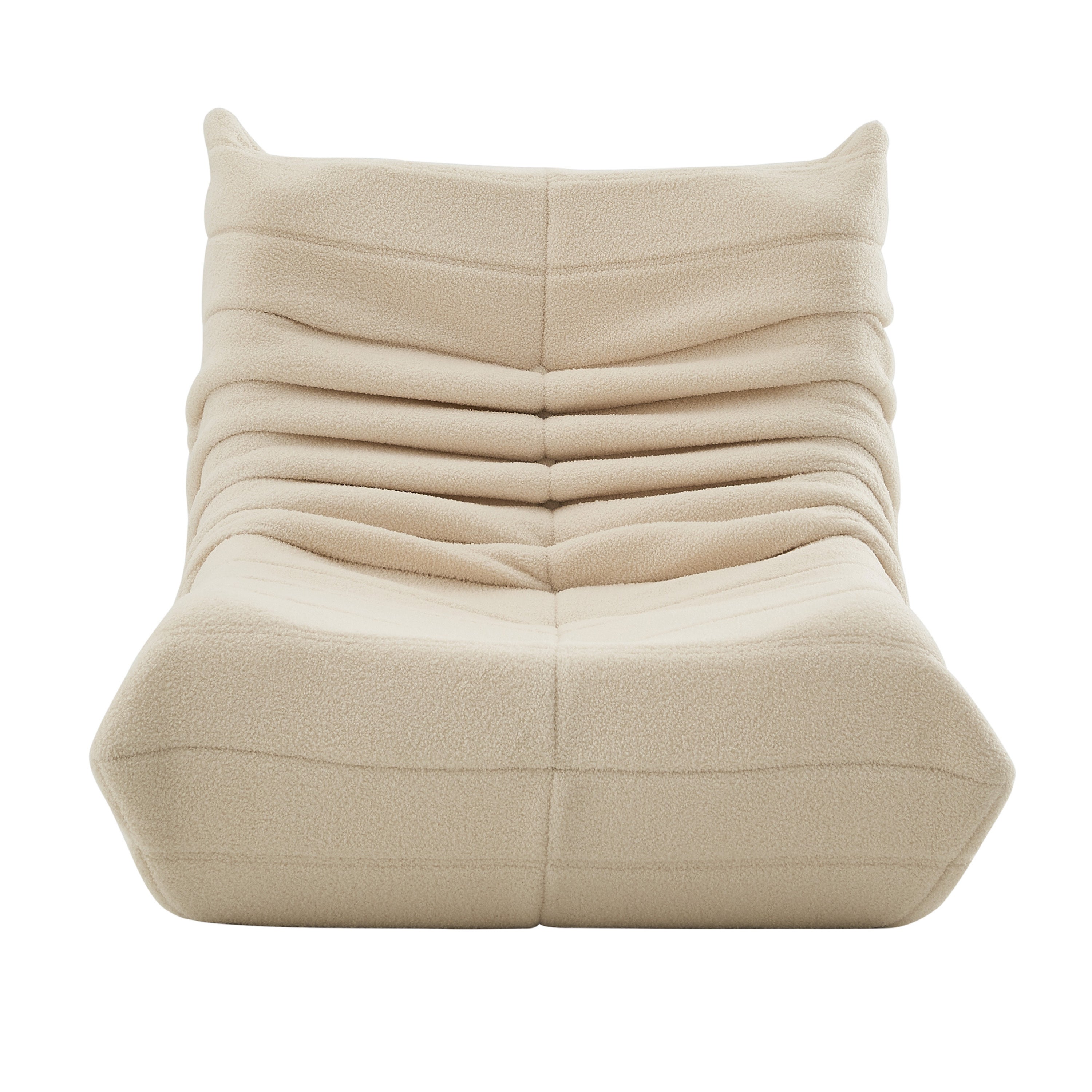 Fauteuil paresseux - Velours beige - Confort relaxant - canapé 1 place - Canapé - Chauffeuse- 86x105x75 cm - 8