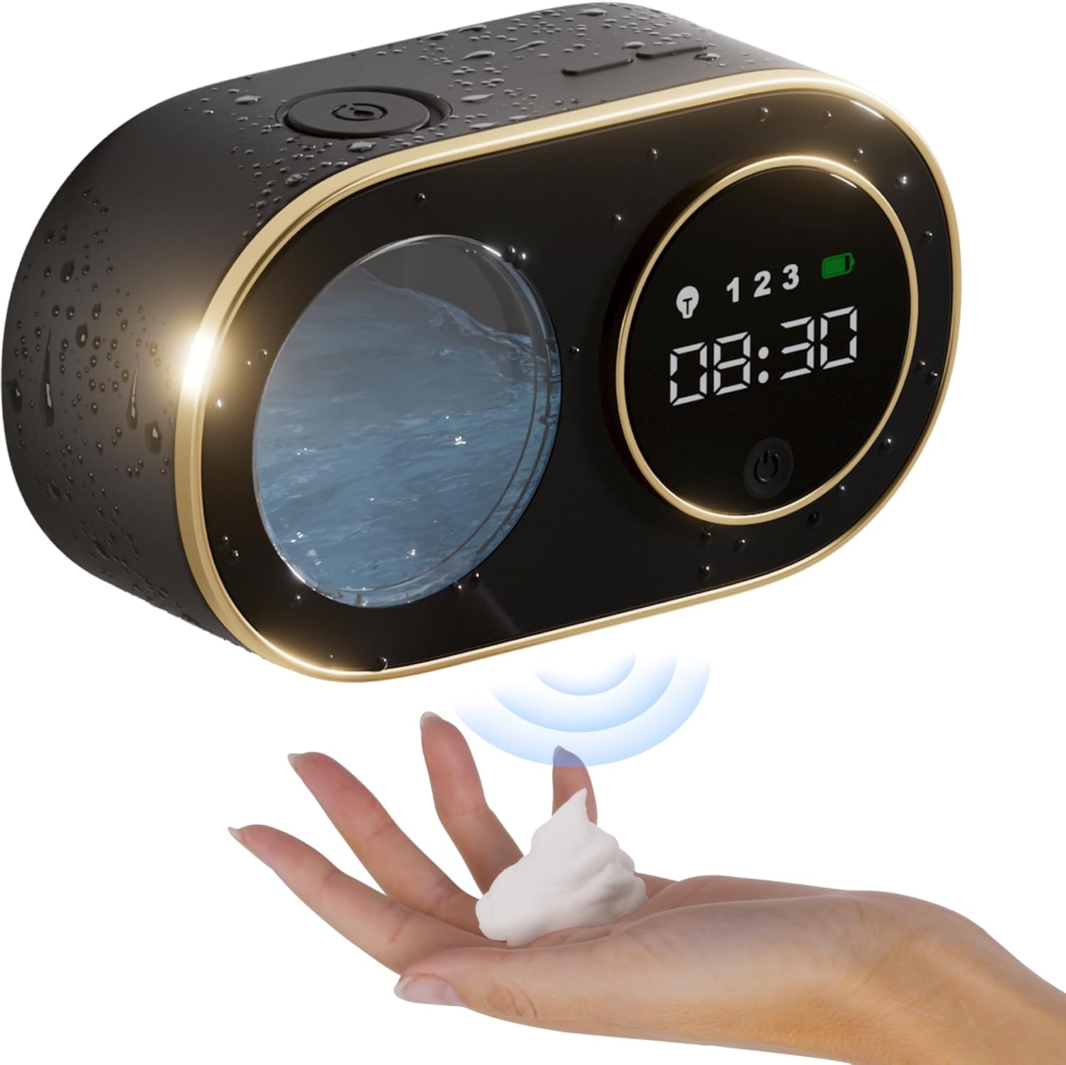 Automatyczny dozownik mydła w pianie z cyfrowym zegarem HD LED do mycia rąk w biurze i hotelu