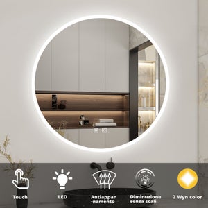 Specchio da bagno illuminato BELGICA LEDIMEX 90CM | Leroy Merlin