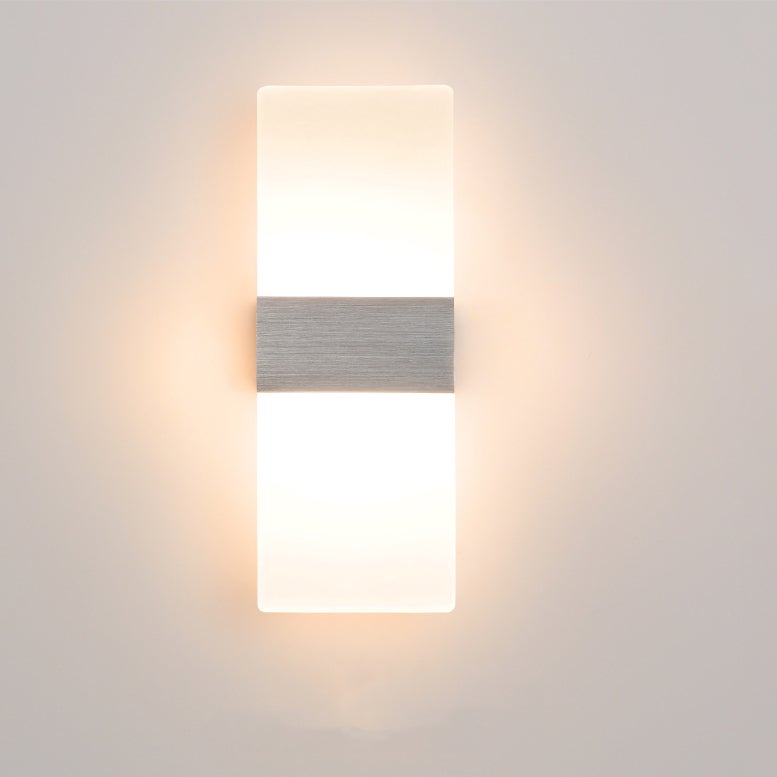 Nowoczesna lampa ścienna LED 6 W, akrylowa lampa ścienna, dekoracja ścian wewnętrznych, oprawa oświetleniowa, ciepła biel