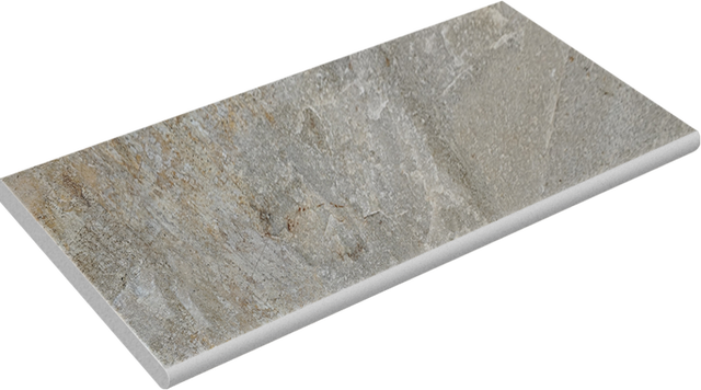ZEPHYR GREY – Margelle droite en céramique 20mm – aspect pierre – 60 x 29 cm - bord arrondi ( à l'unité )
