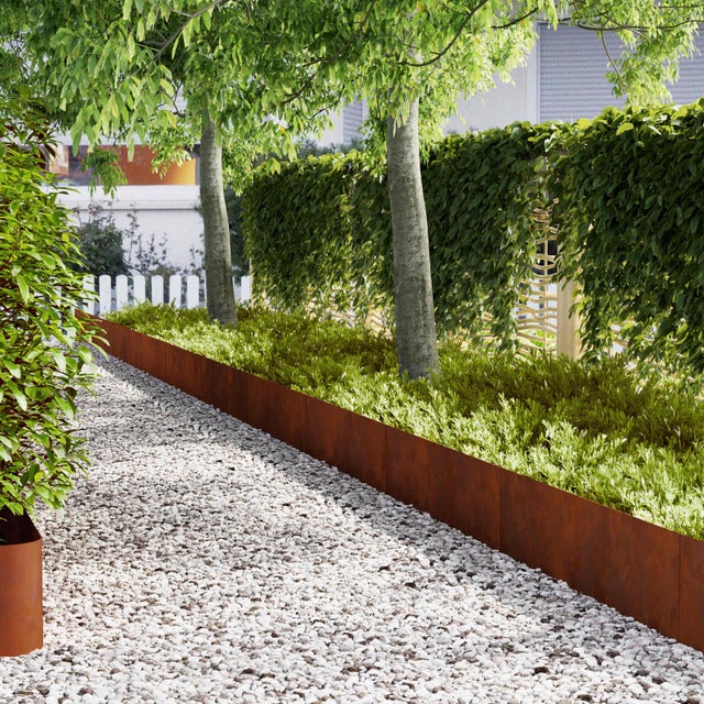LZQ Bordure De Pelouse Plastique Imitation Rotin – 20m (20 X 1m), Marron, Hauteur 20cm, Flexible