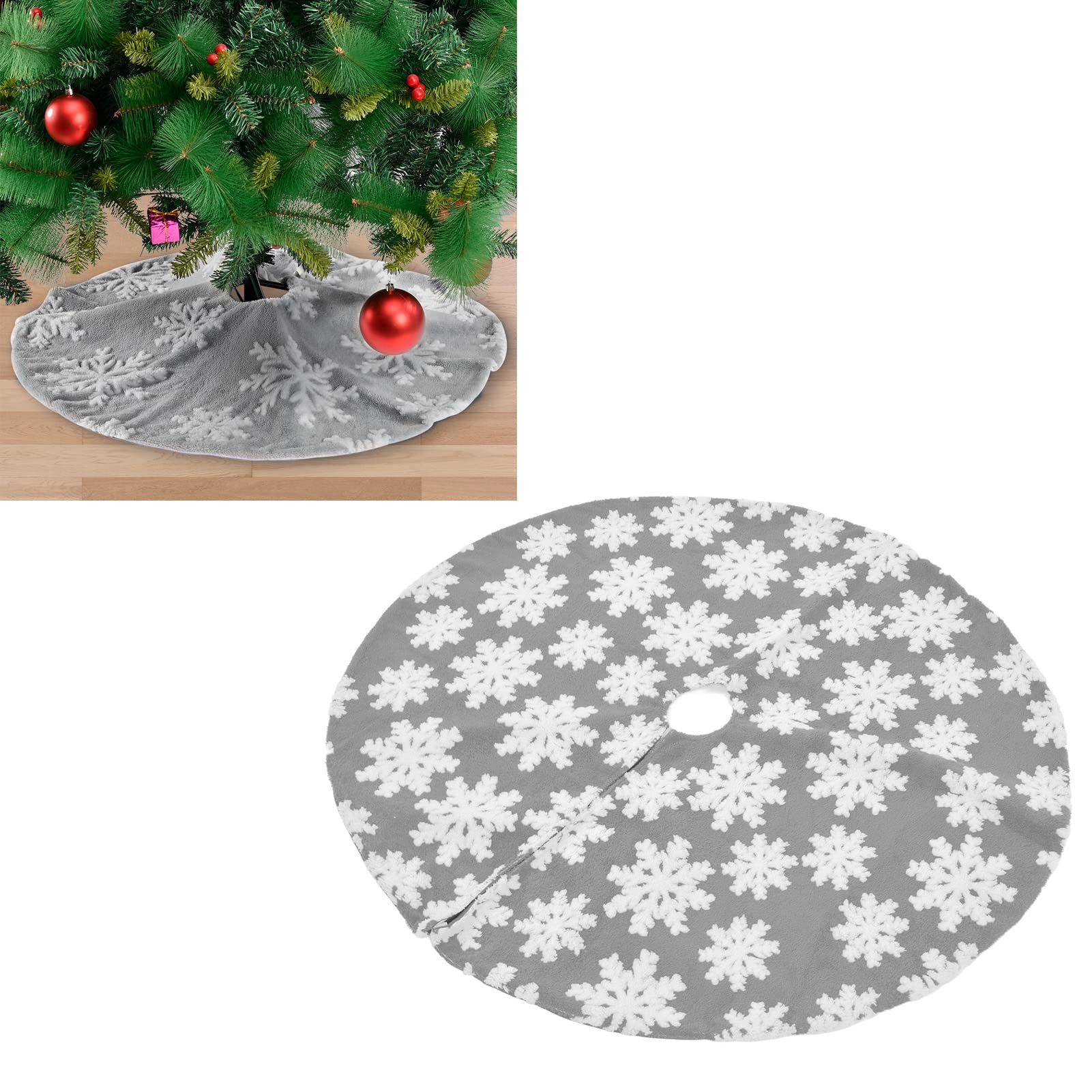 Jupe d'arbre de Noël 78 cm, tapis d'arbre de Noël rouge, jupe d'arbre