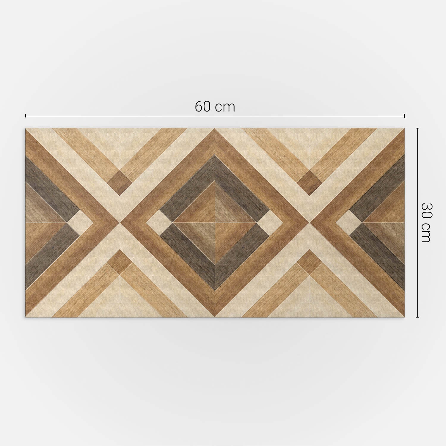 Panneaux muraux décoratifs, panneaux en PVC | 6x60x30 cm |Motif à carreaux géométrique - 5