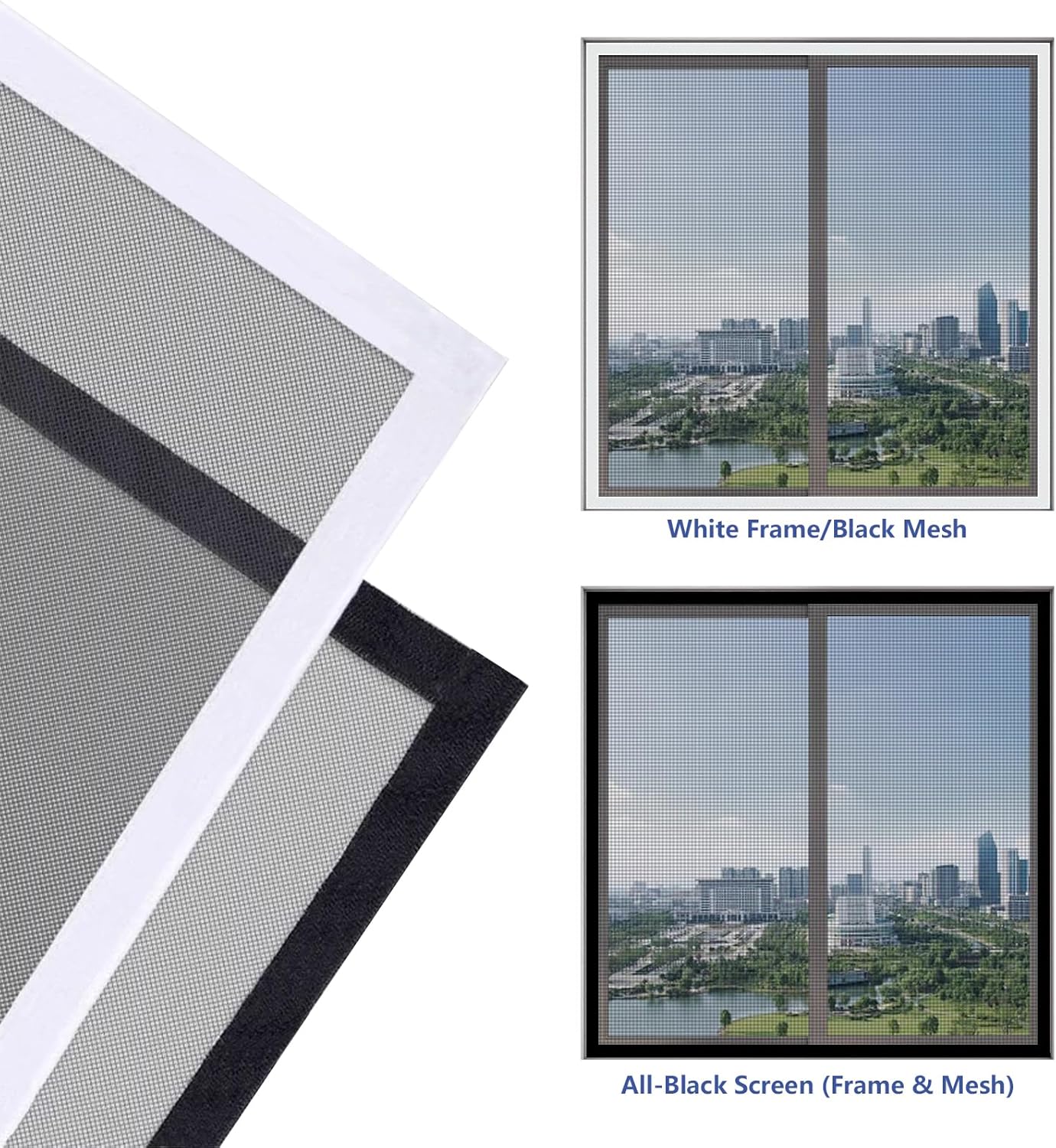 Mosquitera para ventanas 70x100cm, enrollable, mosquitera transparente para ventanas con cinta - 2