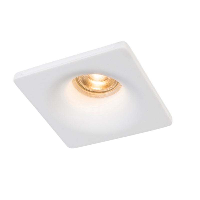Qazqa reflektory wpuszczane - Gypsy - biały, gu10, max. 35w, kompatybilny z żarówką LED, 12cm, kwadratowy, IP20oświetlenie