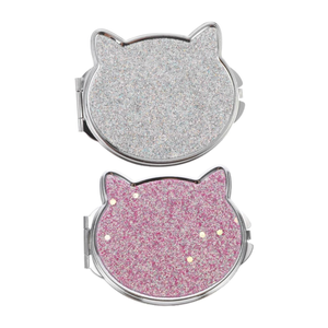 2 Mini Specchi Da Viaggio Pieghevoli 10x8 Cm - Con Supporto Regolabile, Custodia In Pelle PU, Portatili - 4