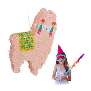 Pinata Lama Saumon Relaxdays - À Remplir Pour Anniversaire Enfants