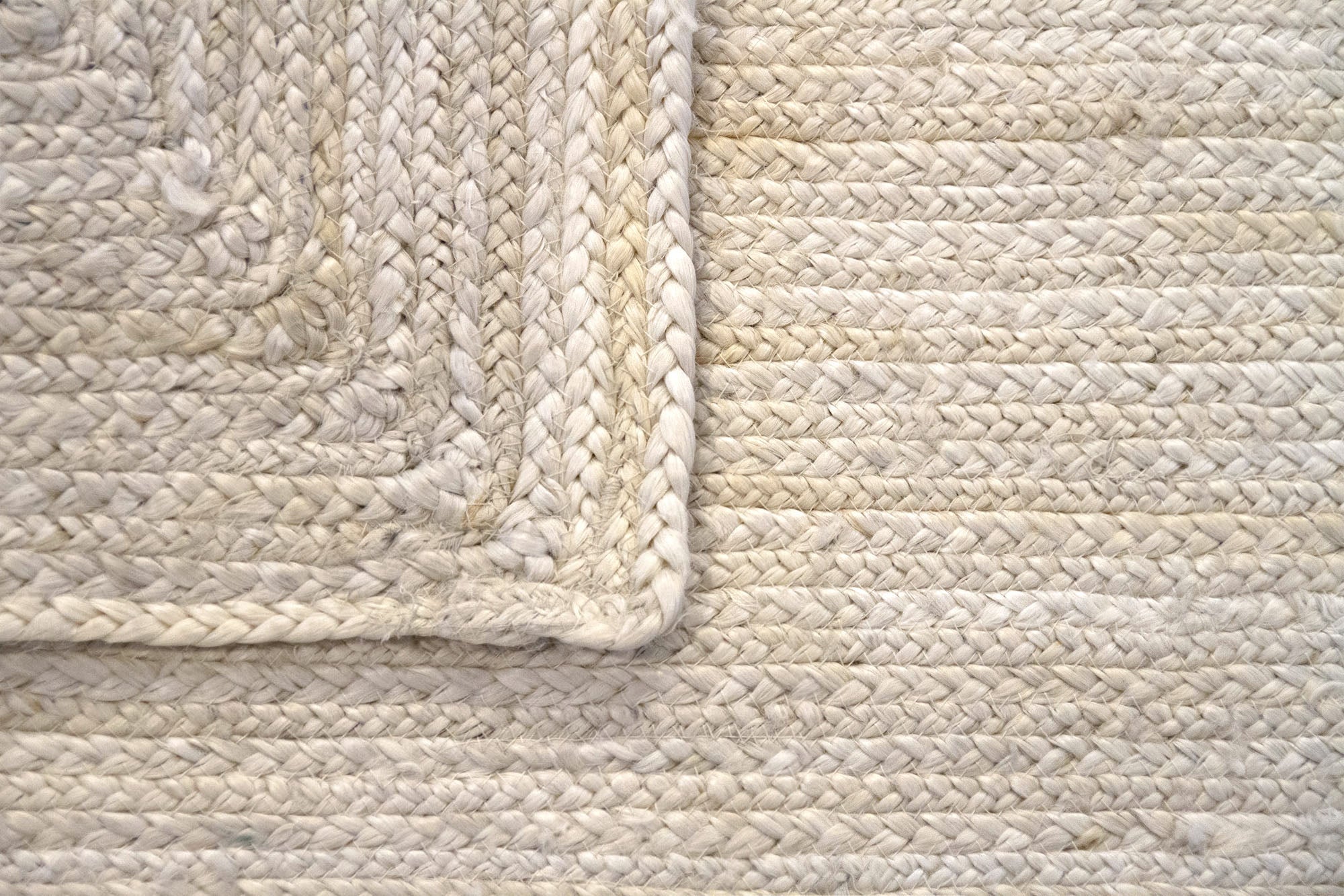 Hamid - Tapis en jute blanc ALHAMBRA 170x120cm - Tapis pour salon, chambre, salle familiale - 3