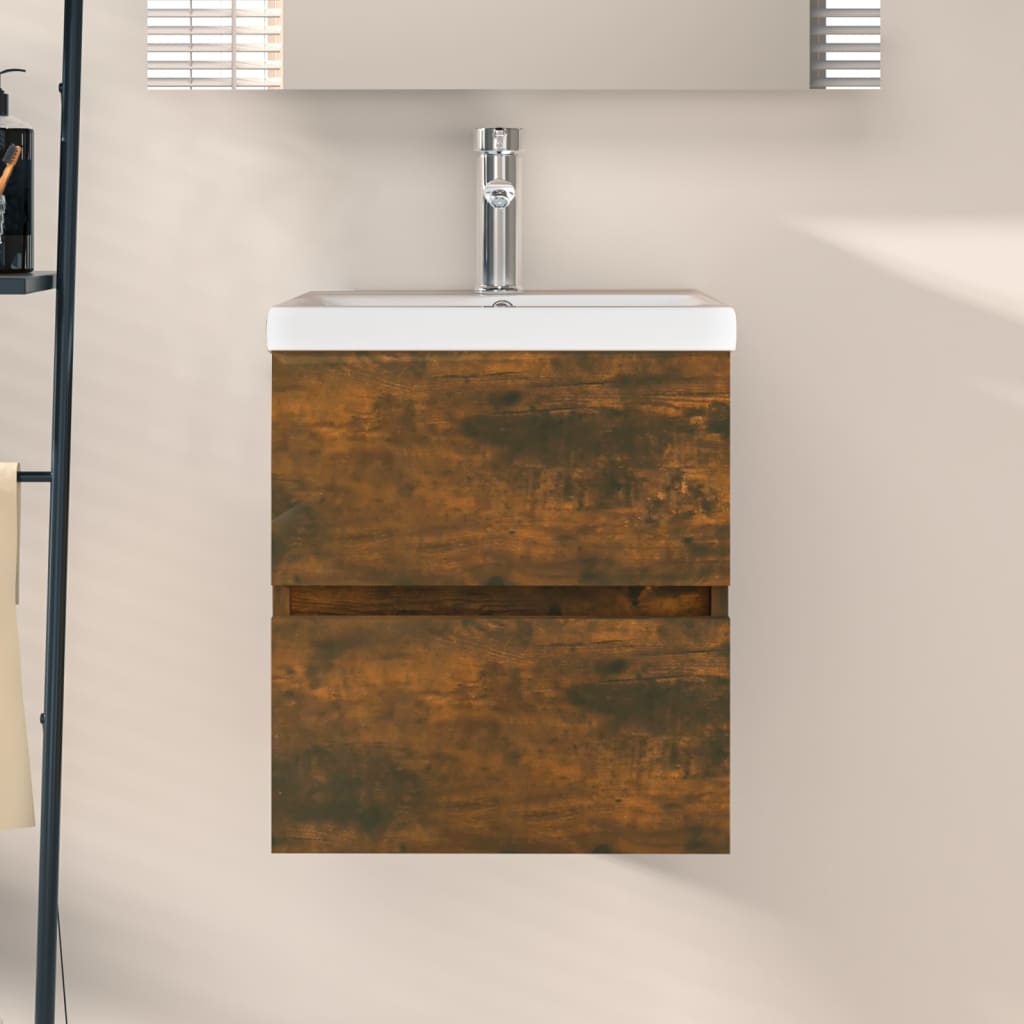 Maison Exclusive - Mobile Lavabo Rovere Fumo 41x38,5x45 cm in Legno Multistrato - 8