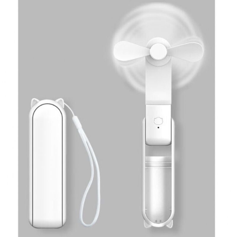 Miniaturowy, przenośny wentylator ręczny, zasilany akumulatorem, składany i cichy, może być używany jako mobilne źródło zasilania