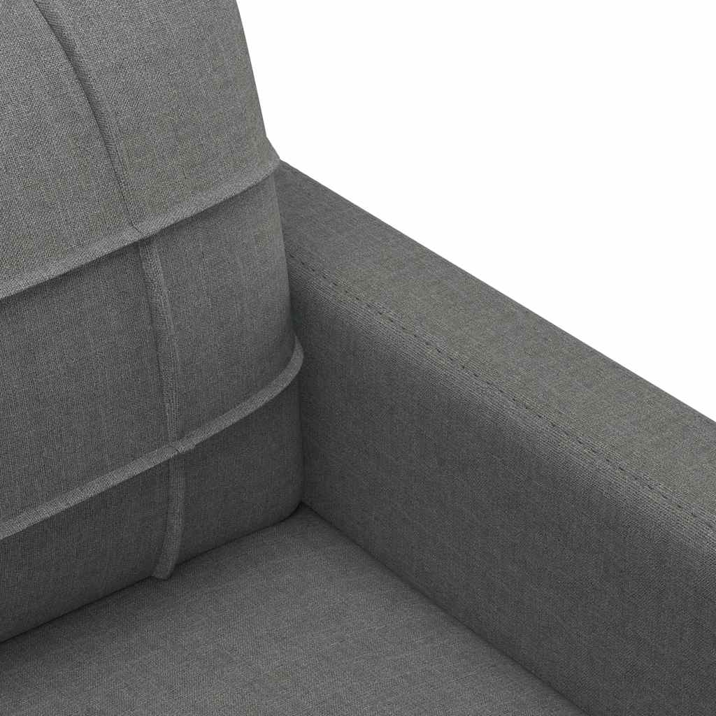 vidaXL Canapé à 3 places Gris foncé 180 cm Tissu - 6