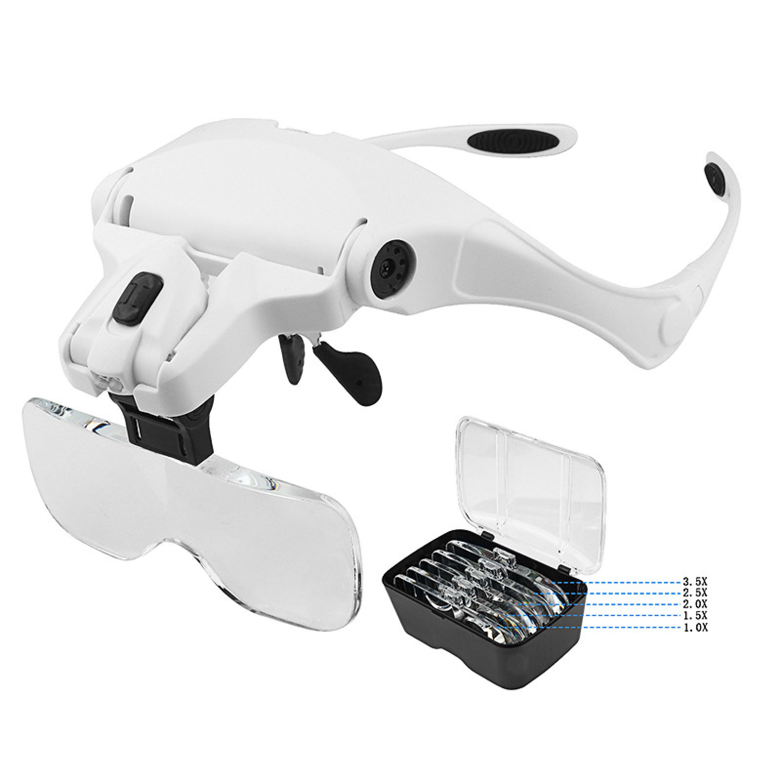 Lente D'ingrandimento Frontale A LED Con 5 Lenti | Ingrandimento 1x A 3.5x | Mani Libere Per Hobbisti E Professionisti - Foto 2
