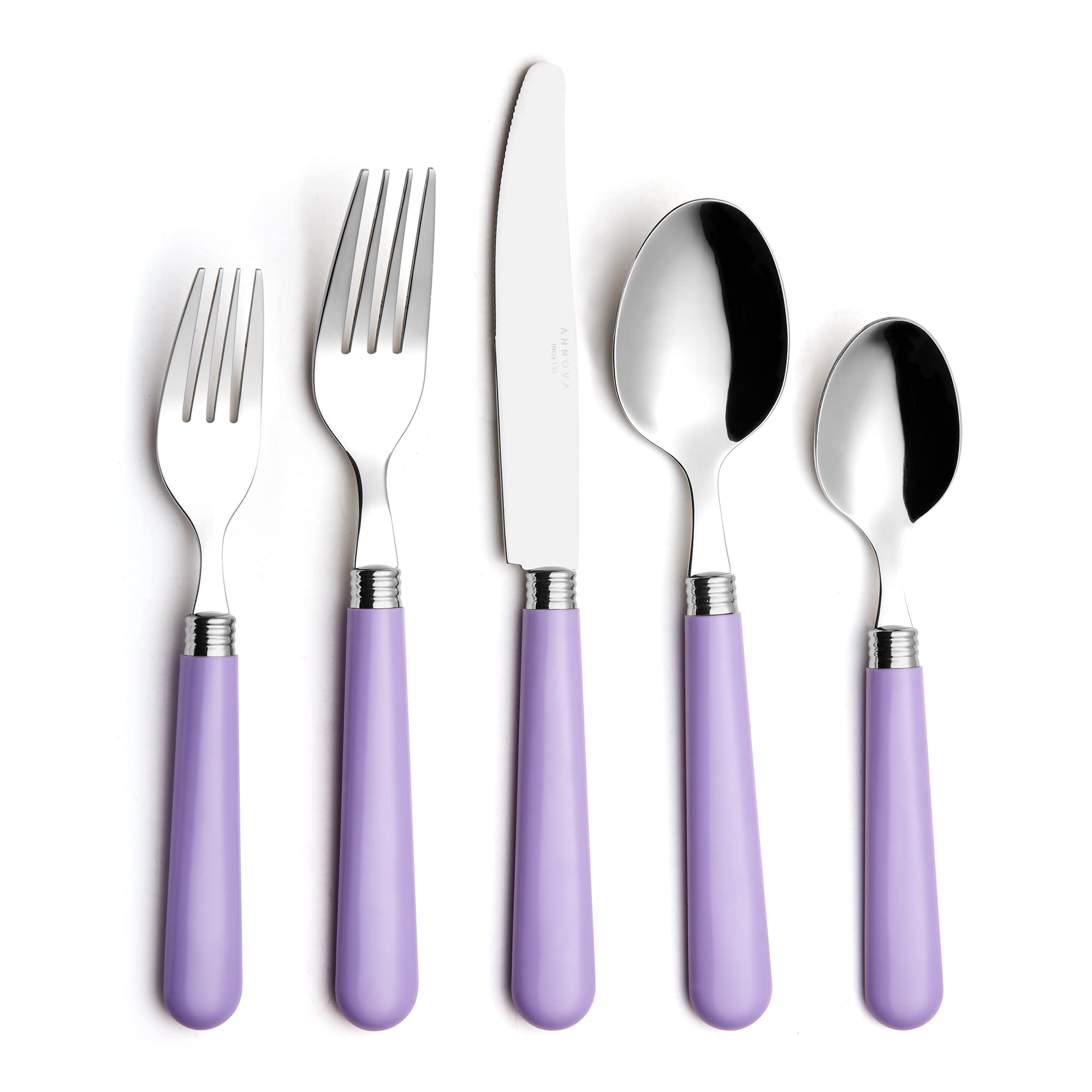 Set di Posate da 24 pezzi, in Acciaio Inossidabile Dorato, Servizio per 6 person
