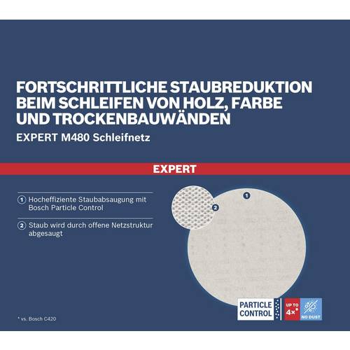 Akcesoria Bosch Siatka Szlifierska do Szlifierek Gipsowych, Ziarno 80,120, 180, Ø 225 mm (2608901667) - 2