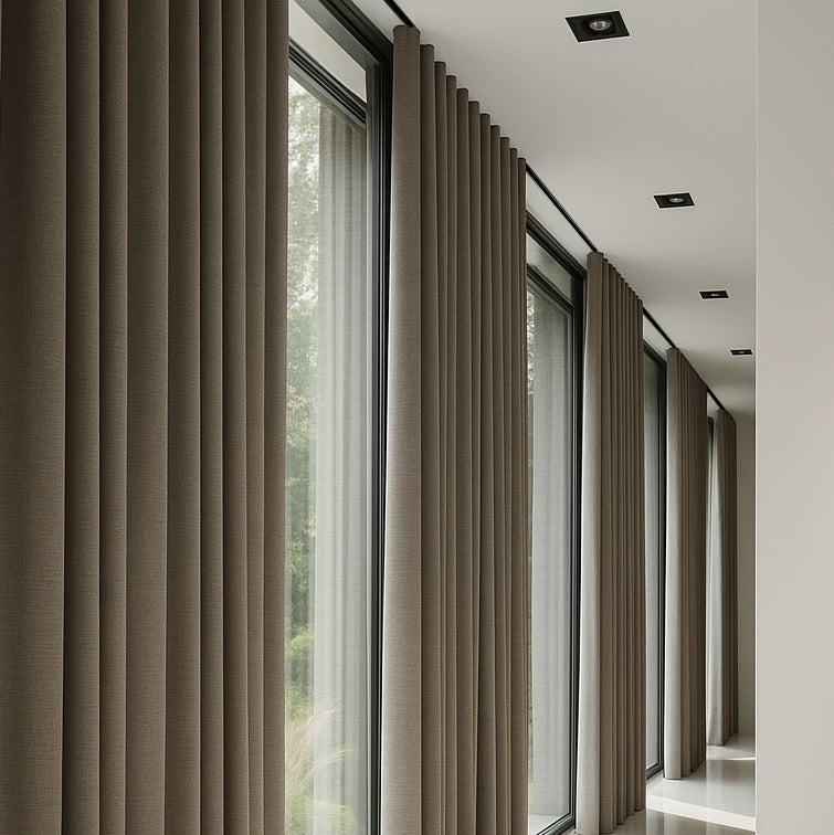 Rieles para Cortinas de Alta Calidad y Elegantes, Rieles de Instalación a Techo de Fácil Fijación, Inoxidables y Resistentes CINTACOR Negro 300cm - 4