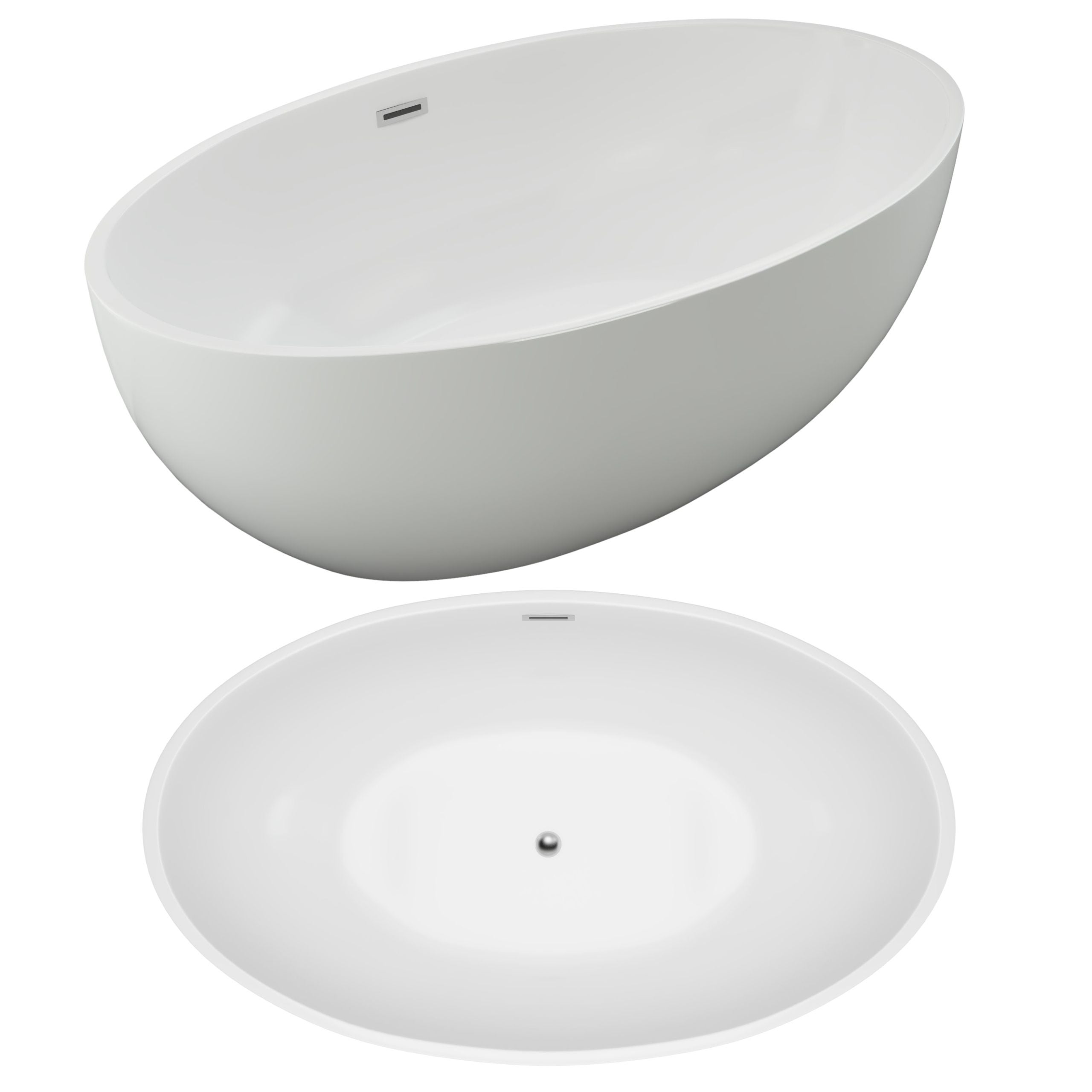 WANNA WOLNOSTOJĄCA LUNA AKRYLOWA 175 X 100 BIAŁA 6 KOLORÓW KOREK PRZELEW