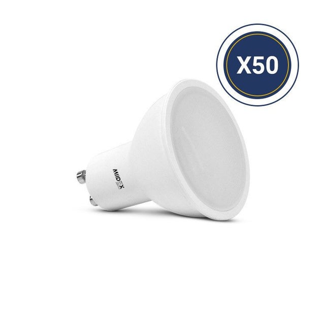 Ampoule LED GU10 7W - Blanc Neutre 4000K - 120° - Dimmable - Pack 50