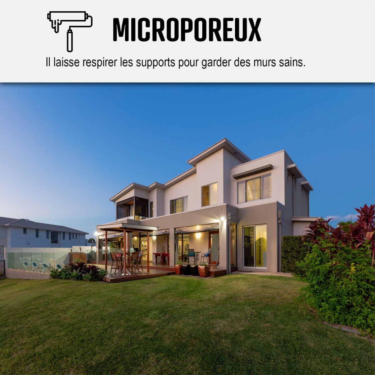 Pittura acrilica per esterni: per facciate esterne e stucco - ARCAFAÇADE RENOV - 10 x 10 L Bianco grigiastro - RAL 9002 - ARCANE INDUSTRIES - 9