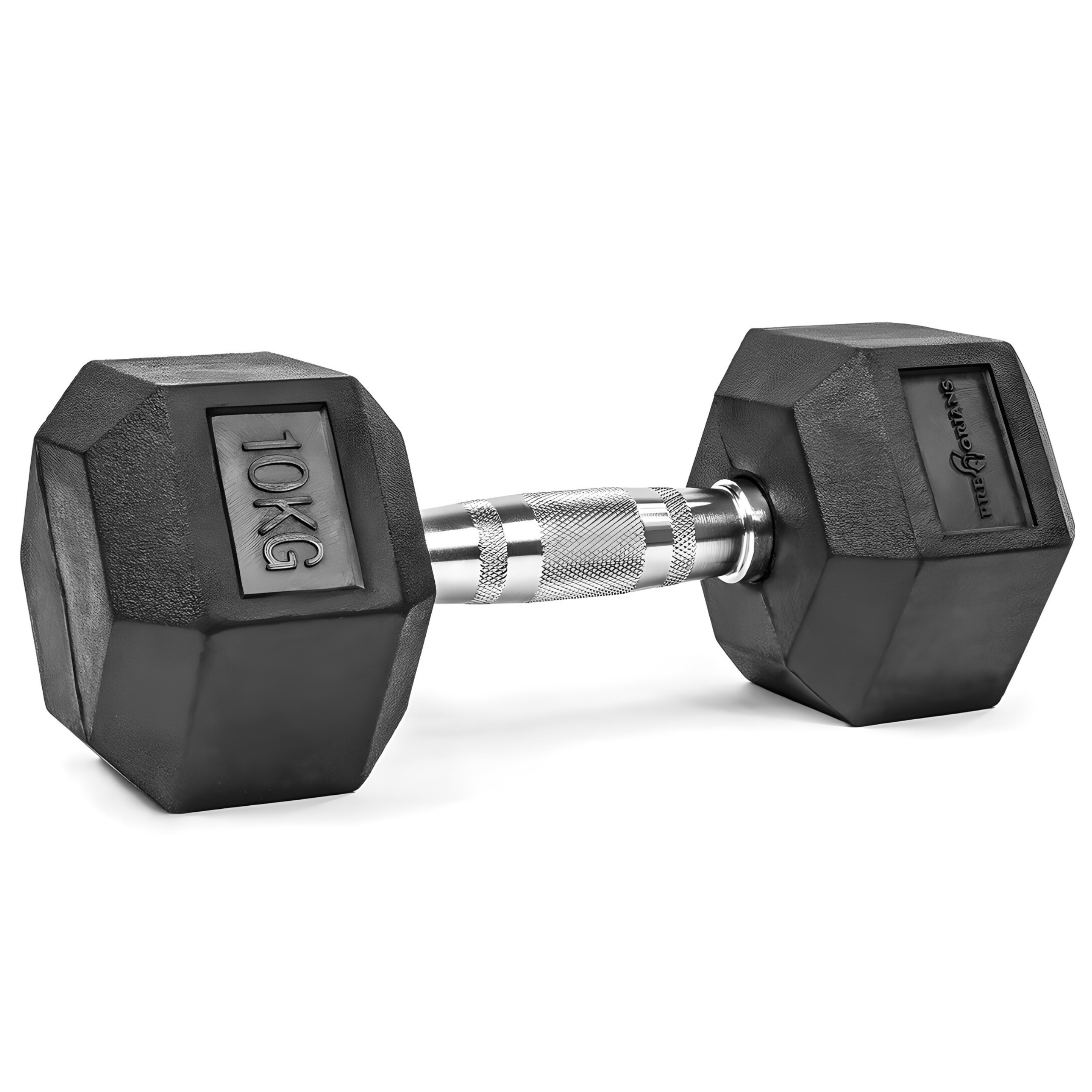 Hantla Hex 10kg ciężarek ogumowany sześciokątny stalowy Pretorians