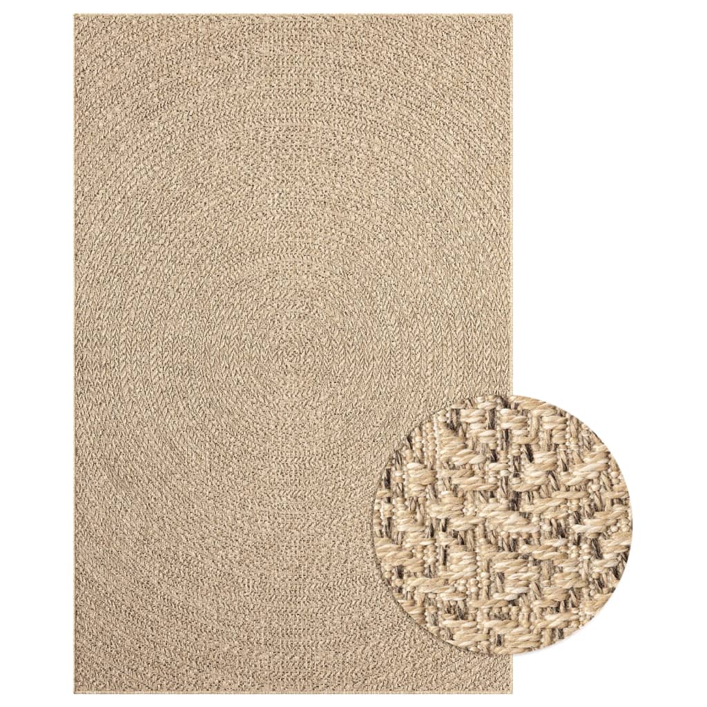Alfombra con aspecto de yute interior y exterior 200x290 cm