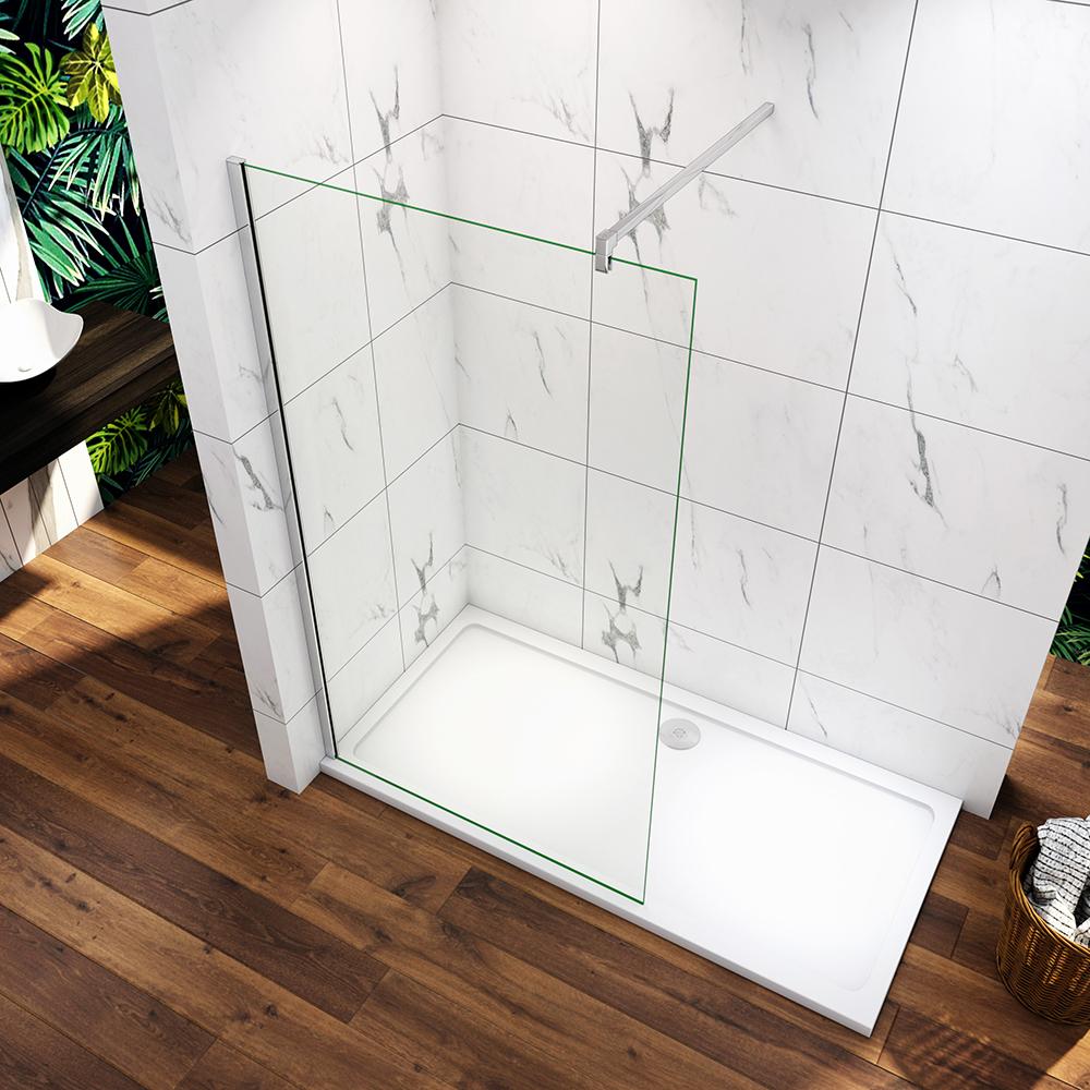 Océan Paroi de douche 160x200cm en 10mm verre anticalcaire paroi de douche à l'italienne avec barre 90cm - 2