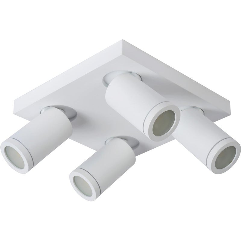 Lampa sufitowa TAYLOR czarna 4xGU10x5W aluminium wym:12,5x24x24cm IP44 Lucide