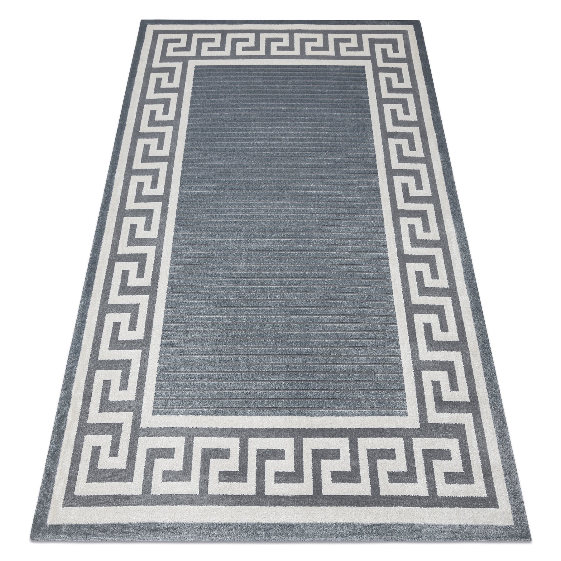 Dywan PEARL 51327F szary - Ramka, grecki ekskluzywny, strukturalny 192x290 cm