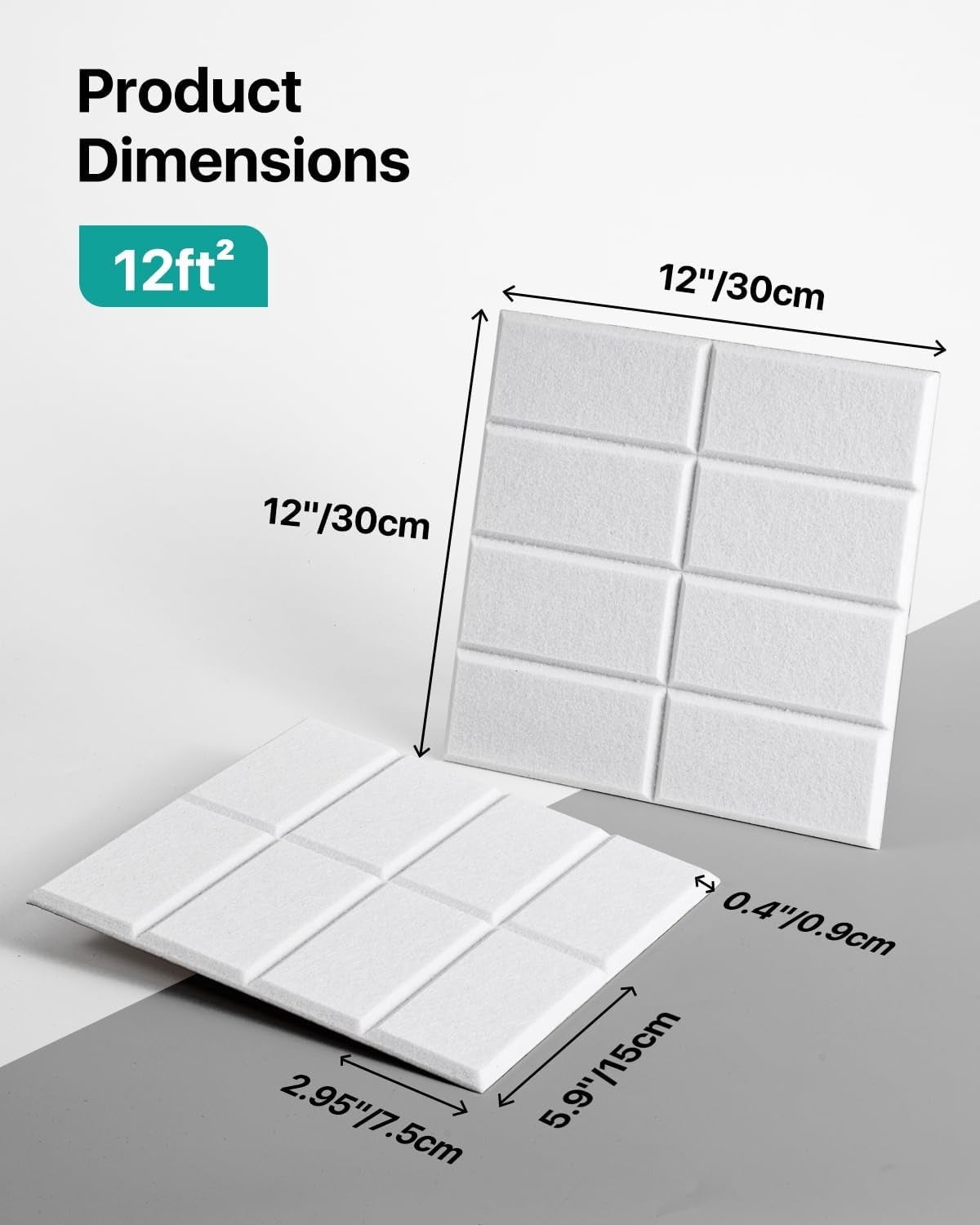 Panneaux acoustiques de 12 paquets Studio Foam Wedges insonorisés Rembourrage Wall Panneaux 30 X 30cm - 5