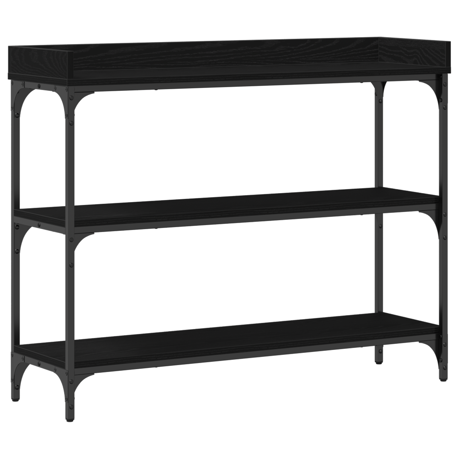 Table Console Noire Palazzo INT Style Asiatique - 95 Cm, 2 Tiroirs, Neuve En Boîte