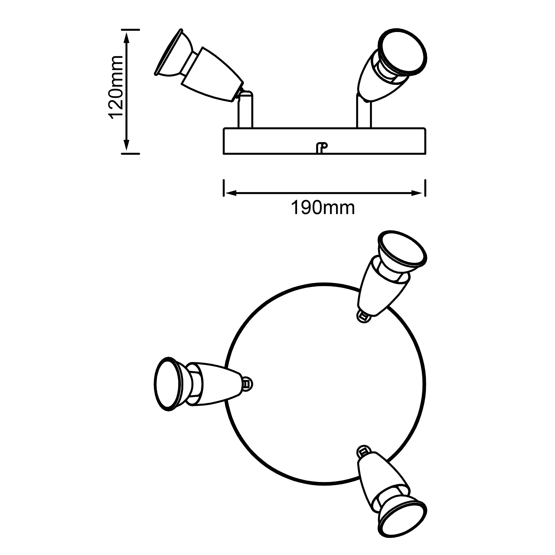 Lampa BRILLIANT Matrix Drewniany spot ścienny czarny / naturalny | 1x D45, E14, 40W, nadaje się do lamp wiszących nie dołączonych | Obrotowa głowica - 2