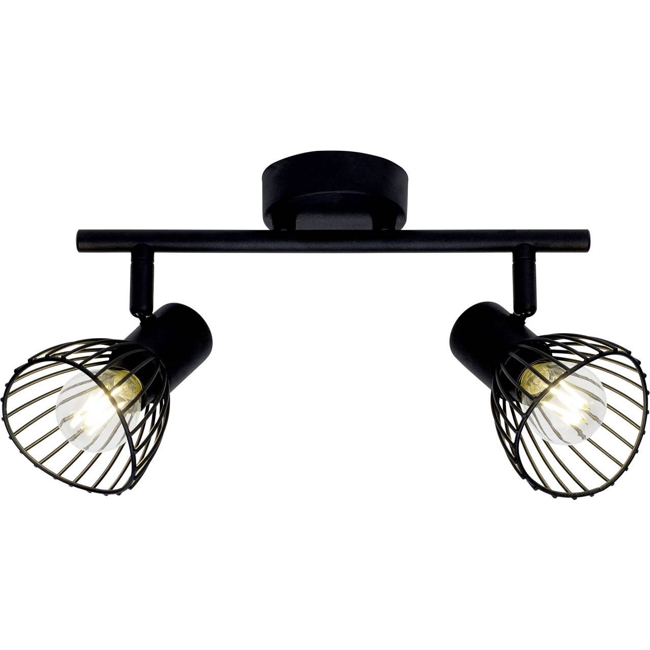 Lampa BRILLIANT, zawieszenie Crosstown 4 płomienie światło drewno / czarny, metal / bambus, 4x A60, E27, 40W, standardowe żarówki (brak w zestawie), A