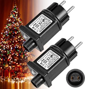 Adaptateur Alimentation 12V 24W Pour Guirlandes Lumineuses - IP44 Étanche - Fiche EU - Pour Décorations Extérieur, Gonflables