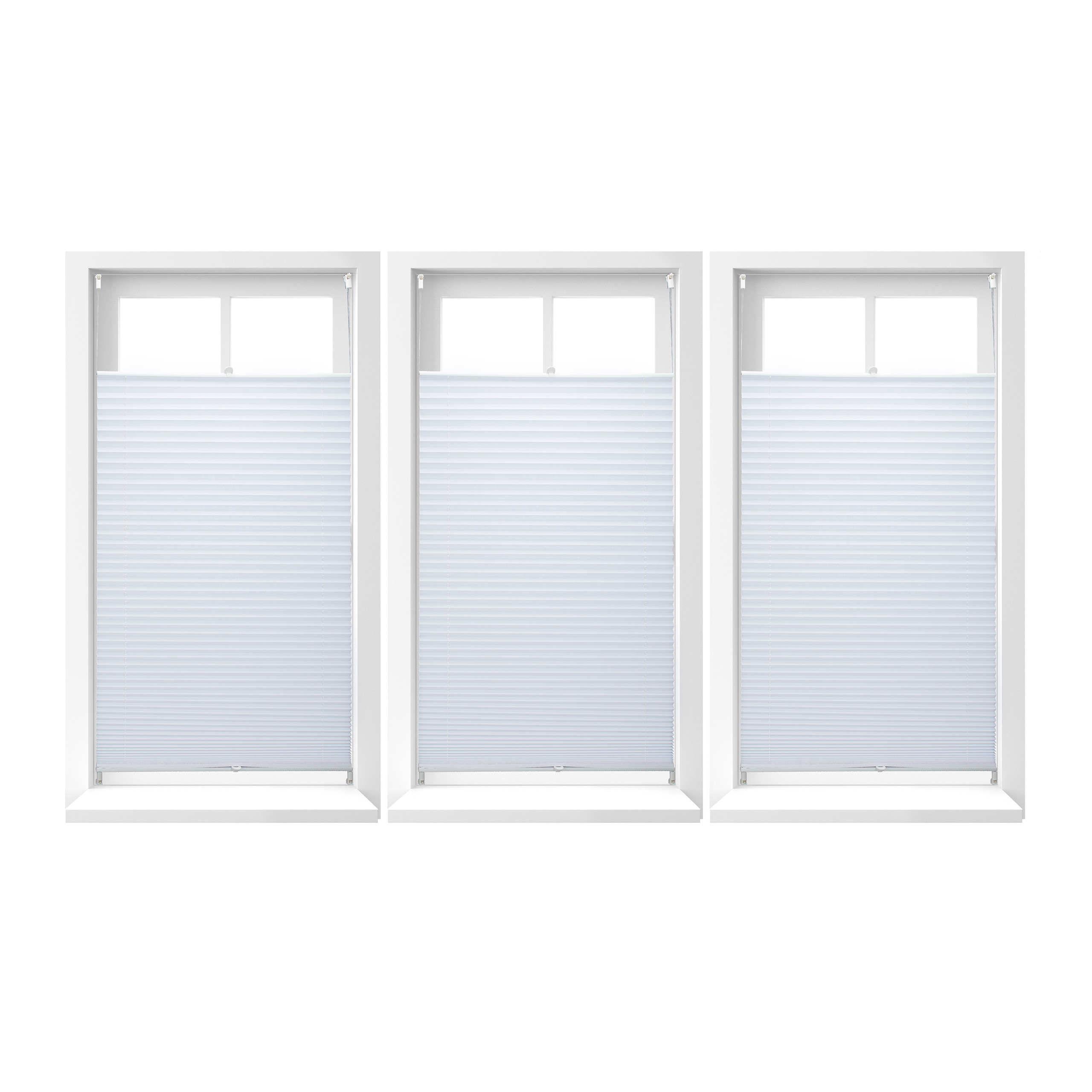 Store vénitien sans perçage, lot de 3, volet fenêtre, laisse passer la lumière, L x H env. 90