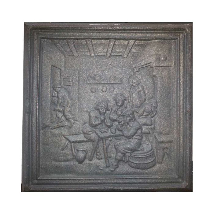 Płyta żeliwna do dekoracji kominka TAVERNA CM. 40 × 40 H SP. 1 cm DS