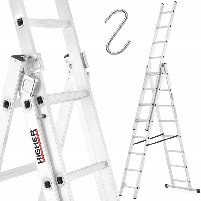 Drabina aluminiowa wielofunkcyjna z opcją na schody 3x8 HIGHER 4,70m 150kg