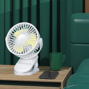 Mini Ventilateur à Pince, Ventilateur De Table Rotatif à 720° Avec Clip